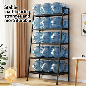 Estantería de Acero de Alta Resistencia con Forma de Escalera Trapezoidal de Múltiples Niveles a Bajo <span class=keywords><strong>Precio</strong></span>, Organizador de Acero para Ahorrar Espacio en la Sala de Estar y la Cocina - Product Image 3