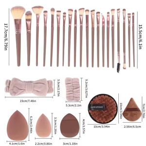 Juego de 33 Brochas de Maquillaje Profesionales de Pelo Sintético para Rostro y Ojos, con Estuche de Viaje - Product Image 6