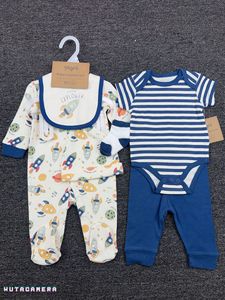 Conjunto de 7 piezas de algodón para bebé recién nacido, pelele con pies, ropa de un mes, estilo Instagram, bolsa de regalo - Product Image 5