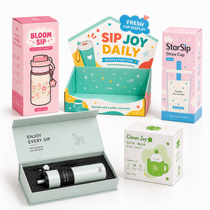 Caja de embalaje personalizada para tazas, tazas de cerámica, cajas de regalo de cartón, almacenamiento de tazas aisladas de 350 ml - Product Image 1