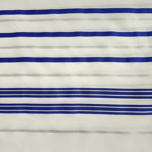 Scialli da Preghiera Ebraici Blu Argento in Poliestere, Tallit Ebraico, Scialli da Preghiera <span class=keywords><strong>Tzitzit</strong></span> - Product Image 2