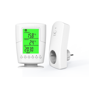 Grand thermostat d'ambiance intelligent sans fil avec écran LCD, interrupteur marche/arrêt, appareil électroménager pour <span class=keywords><strong>chauffage</strong></span> ou refroidissement automatique - Product Image 1