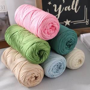 Hilo <span class=keywords><strong>de</strong></span> Tela Suave y Elástico Tipo Trapillo Grueso para Tejer a Mano DIY, Bolsos a Crochet y Labores <span class=keywords><strong>de</strong></span> Punto para Principiantes - Product Image 1