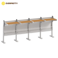 Ensemble de sièges fixes pour salle de conférence universitaire, structure acier-bois, bureau et chaise d'auditorium pour étudiants, OEM ODM