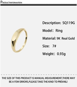<span class=keywords><strong>Bague</strong></span> en or massif 9K/14K <span class=keywords><strong>avec</strong></span> logo gravé sur mesure, <span class=keywords><strong>bague</strong></span> en or véritable 9k 14k 18k, bijoux pour femmes, <span class=keywords><strong>bague</strong></span> signet - Product Image 5