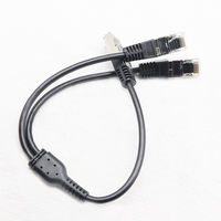 مقسم إيثرنت 1 إلى 2 RJ45 شبكة الإنترنت شبكة LAN كابل الخائن 1 ذكر إلى 2 ذكر