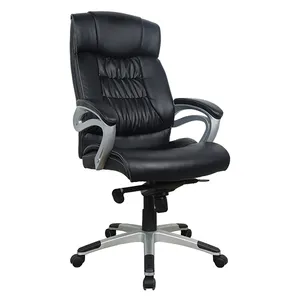 Vente en gros Chaise de patron ergonomique inclinable pivotante de haute qualité Chaises de bureau de direction en cuir synthétique