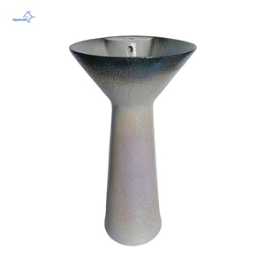 Lavabo Comercial de Pedestal con Columna Electrochapada y Diseño Antivuelco, Lavabo de Cerámica - Product Image 2