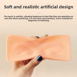 Coussin en silicone imperméable pour la pratique du tatouage PMU, idéal pour l'entraînement au maquillage des sourcils, pour les académies de beauté et les débutants. - Product Image 2