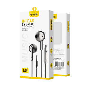 <span class=keywords><strong>Auriculares</strong></span> <span class=keywords><strong>E8</strong></span> con cable de 1,2 metros, <span class=keywords><strong>auriculares</strong></span> con micrófono, botón de control de volumen de llamada manos libres personalizado, <span class=keywords><strong>auriculares</strong></span> de 3,5mm - Product Image 1