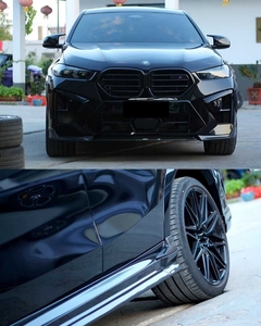Runde en Stock, actualización de Aule Surround para 20-23 BMW X6M, fibra de carbono, labio frontal, ventilación de aire, arco de rueda, falda lateral, ajuste de ala superior trasera - Product Image 2