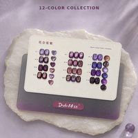 Nouvel Arrivage Youse – Kit de Vernis Gel Magnétique Effet Œil de Chat Français Monet Pulp Violet 12 Couleurs en Bouteille pour Salons de Manucure Professionnels