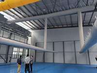 Conduit d'air en tissu pour système de ventilation CVC, style design industriel, en polyester flexible, économe en énergie, pour écoles et hôpitaux, avec graphique personnalisé