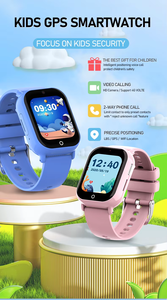 Conçue pour <span class=keywords><strong>les</strong></span> enfants de 4 à 7 ans, montre connectée 4G pour enfants à petit poignet, localisation GPS, application SOS, appel vidéo, chat, musique, jeux, mode classe, zone sécurisée - Product Image 4