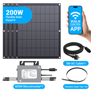 800W Balcony Solar Kits | 800W on Grid 4pcs 200W Flexible Solar Plug and Play Solar Energy System - Product Image 2