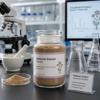 Extrait de racine de valériane naturelle en poudre, 0,8 % d'acide valérénique, qualité alimentaire, certifié HPLC, aide au sommeil