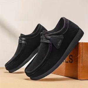 Soft Soled Casual Leather <b>Shoes</b> British Retro Style Lightweight Non-Slip Waterproof Thick Walking Style <b>shoes</b> for Men - Product Image 3