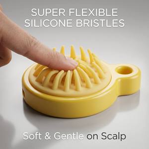 Cepillo Masajeador de Cuero Cabelludo Ecológico de TPE con Cerdas Suaves para Cabello Húmedo o Seco, Venta al por Mayor con Logotipo Personalizado para Marcas Globales - Product Image 2