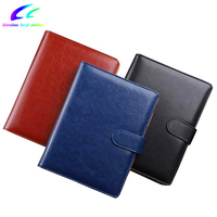 Longli Da0016 Carnet de notes à spirale en cuir PU avec logo personnalisé OEM, 80 feuilles, plusieurs tailles, style imprimé, à feuilles mobiles