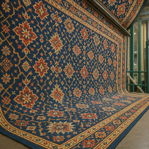 Роскошный Печатный ковер, Современная Эстетическая роскошная отделка для выставочных залов, машинки для молитвенных комнат-моющиеся Нескользящие - Product Image 2