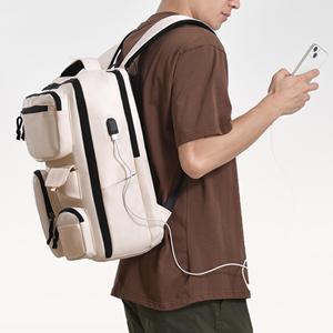 Wholesale Oxford Waterproof Durable Leisure Travel <strong>Backpack</strong> USB Charging Polyester Large Capacity Zipper Multiple Compartments - Product Image 3