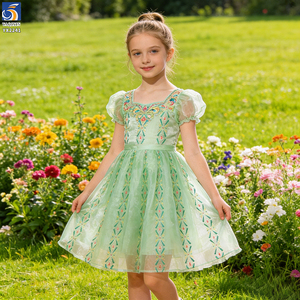 Tela de Organza Transparente con Purpurina Verde YX2241, Tela Personalizada para Vestidos de Princesa Anna, Ropa para Niñas, Faldas - Product Image 3