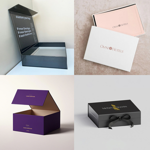 Hộp quà cao cấp hai lớp, chất liệu bìa cứng trắng, in logo tùy chỉnh, dành cho đồ ngủ nữ, gồm nắp và đế. - Product Image 3