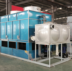 Unidad compacta de torre de refrigeración de contraflujo, nuevo diseño de circuito cerrado con componentes de bomba de ventilador de motor central en material de PVC metálico duradero - Product Image 5