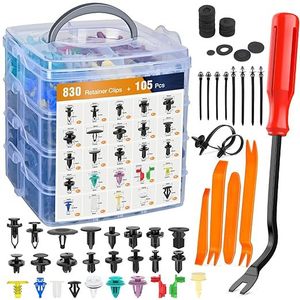 830 Pcs Car Retainer Clips Kit With <b>Tool</b> Case And Screwdriver For Auto Repair - Product Image 1