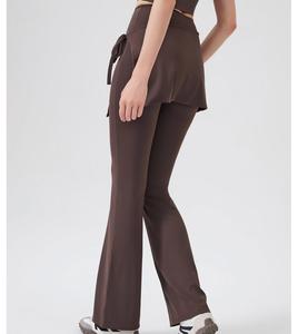 En gros, Leggings de yoga et de sport pour femmes 2-en-1 avec jupe portefeuille amovible, taille haute, effet ventre plat, respirants et à séchage rapide - Product Image 5