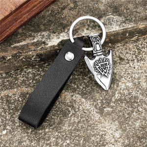 Viking Rune Arrow <b>Keychain</b> Zinc Alloy Metal Pendant Nordic Style Charm Unisex Gift Accessory - Product Image 4