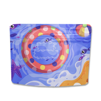 Sacs d'emballage en plastique scellés à chaud à trois côtés, pochette pour distributeur, sac à double fermeture éclair résistant aux enfants