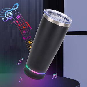 Haute qualité Smart 20oz en acier inoxydable gobelet Bluetooth lumière haut-parleur parlant bouteille d'eau bière tasse sans fil fête verres - Product Image 4