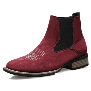 Botas Chelsea de Punta Cuadrada Rojas de Alta Calidad para Hombre y Mujer, Botines de Invierno, Gran Venta - Product Image 6