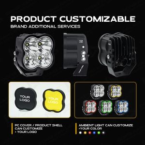 Nueva Barra de Luz LED RGB de 4 Pulgadas para Trabajo, Niebla y Conducción, para Auto/Camioneta/UTV/Motocicleta, Aleación de Aluminio, 15000LM - Product Image 6