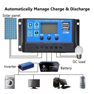 Fully Automatic 20A <strong>Solar</strong> Charging <strong>Controller</strong> 12V/24V <strong>PWM</strong> <strong>Solar</strong> <strong>Controller</strong> with USB 5V Interface - Product Image 5