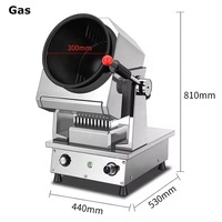 Wok automatique 26cm 30cm 36cm, machine de cuisson intelligente au gaz, machine à remuer, robot cuiseur