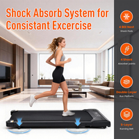Cinta de correr eléctrica inteligente plegable para uso doméstico, fácil de mover, para caminar, para debajo del escritorio, gimnasio, máquina para correr