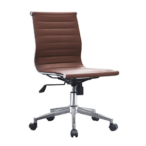 Fauteuil de bureau exécutif contemporain en similicuir, pivotant, dossier bas, roulettes en acier, sans accoudoirs, inclinaison électrique réglable, nylon - Product Image 4