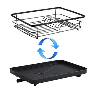 Séchoir à <span class=keywords><strong>vaisselle</strong></span> de cuisine avec <span class=keywords><strong>porte</strong></span>-<span class=keywords><strong>couverts</strong></span> Organisateur de comptoir Support de rangement à domicile pour <span class=keywords><strong>vaisselle</strong></span> et casseroles - Product Image 3