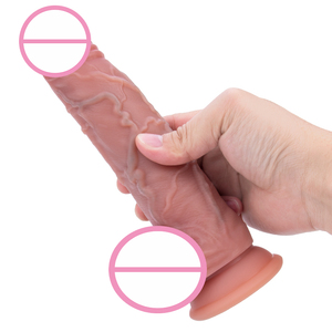 リアルなディルドは肌のように感じます巨大な吸引カップアナルディルド大人のおもちゃ女性用液体シリコーンディルド - Product Image 1