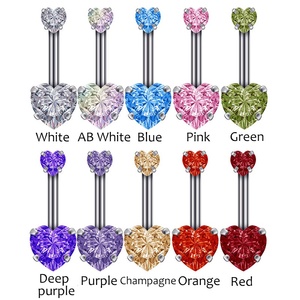 Belly Button Anillos Cristal <span class=keywords><strong>Piercing</strong></span> Ombligo Corazón Estilo <span class=keywords><strong>Piercing</strong></span> Ombligo Pendiente <span class=keywords><strong>Piercing</strong></span> Vientre Sexy Body Jewelry - Product Image 3