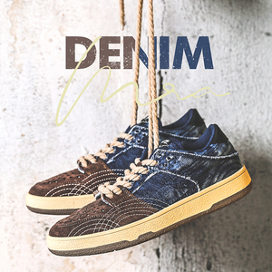 รองเท้าสเก็ตบอร์ดยีนส์แฟชั่นสำหรับผู้ชาย ผลิตตามสั่ง แบรนด์ส่วนตัว กำลังเป็นที่นิยม - Product Image 2
