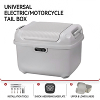 Boîte arrière de moto grande capacité 36L en PP avec serrure à code, étanche, universelle pour le tourisme