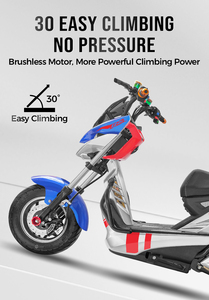 มอเตอร์ฮับหลัง 350W สกู๊ตเตอร์พกพา 48V 3 สปีด โครงเหล็ก 2 ที่นั่ง สำหรับผู้ใหญ่ ระยะทาง 50 กม. ใช้แบตเตอรี่ตะกั่ว-กรดอัจฉริยะ สำหรับล้อขนาด 14 นิ้ว - Product Image 4