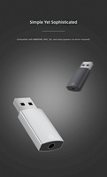 Tarjeta de Sonido Externa USB 2.0 para Computadora con Micrófono, Diseño de Molde Privado de 1 Canal
