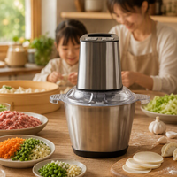 Hachoir à viande et à aliments électrique commercial en plastique avec poignée pour usage domestique en cuisine