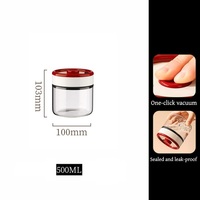 Boîte de conservation sous vide en verre borosilicate de haute qualité, étanche à l'humidité et à l'air, avec joint amovible pour la cuisine