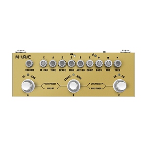M-VAVE Cube Baby AC 金属吉他多效果踏板 IR 模拟音箱模拟器 适用于调音器-便携式低音吉他处理器 - Product Image 4