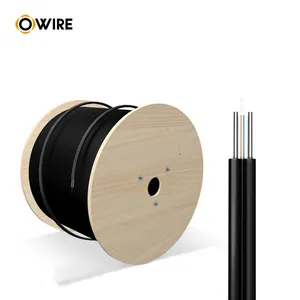 Kabel Drop Serat Ftth Buatan Cina, Harga 1Km 2 / 4 / 6 / 8/12/16/24 Core Kabel Optik Serat Luar Ruangan Mode Tunggal